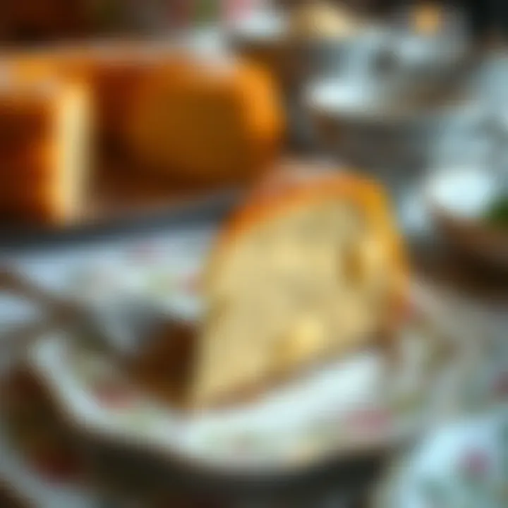 An elegant fork resting beside a slice of visneli popkek on a decorative table setting