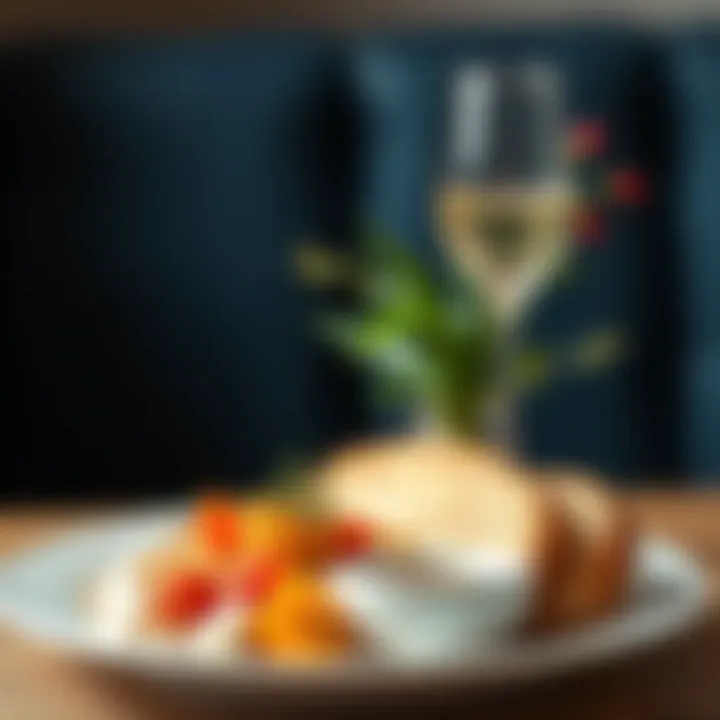 Elegant Presentation of Yayla Çorbası A beautifully arranged plate with yayla çorbası and a side of bread