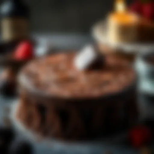 Elegant chocolate cake with a sophisticated design