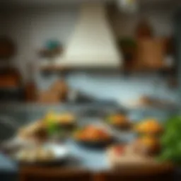Diverse recipes showcased in a vibrant kitchen setting